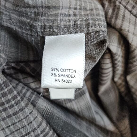 Banana Republic Men's Shirt Size M (15-15 1/2) Brown Plaid Button Up Two Pockets - Picture 7 of 15